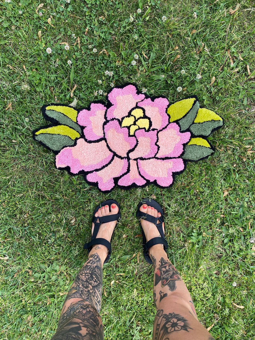 Pink Peony Rug
